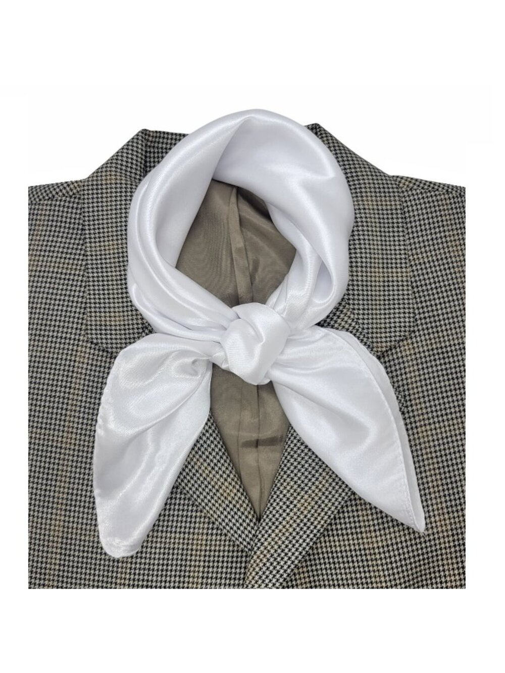 ✨Elegant Bandana Square Silky Scarf White Solid Soft Wrap Versatile Shawl Wrap✨